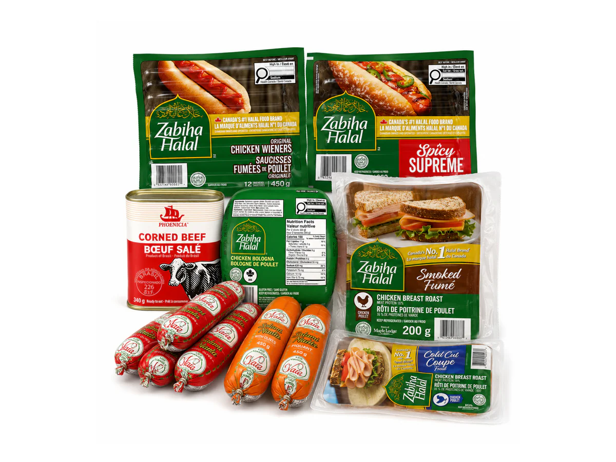 Charcuterie halal emballée
