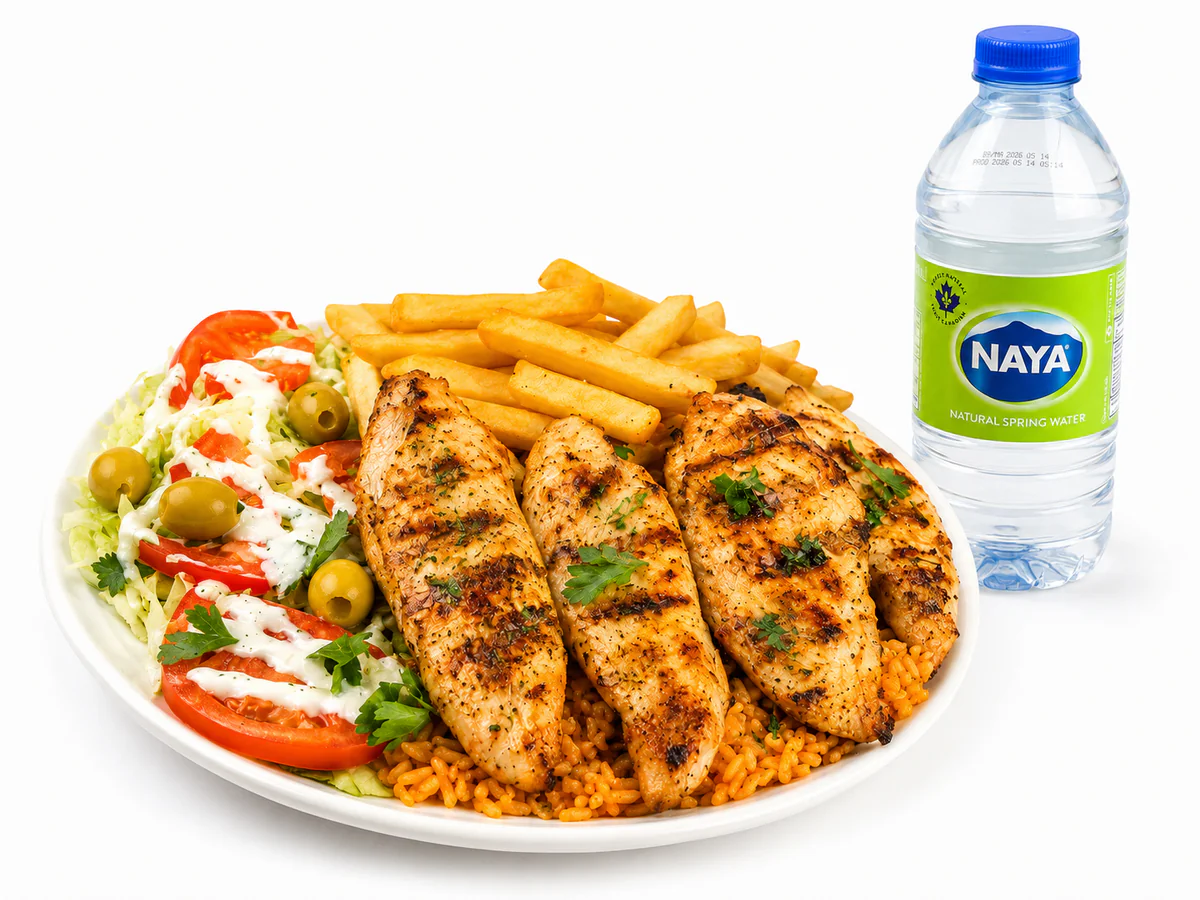 Assiette shish taouk